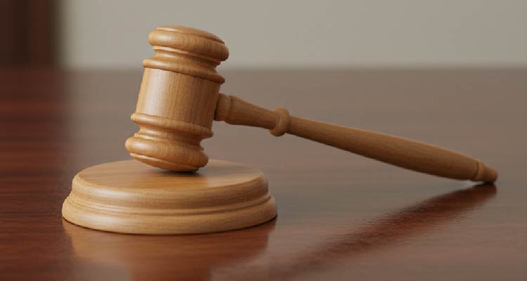 Fotografia de martelinho usado em tribunais