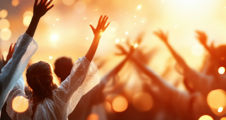 Fotografia de pessoas se divertindo em plateia de show