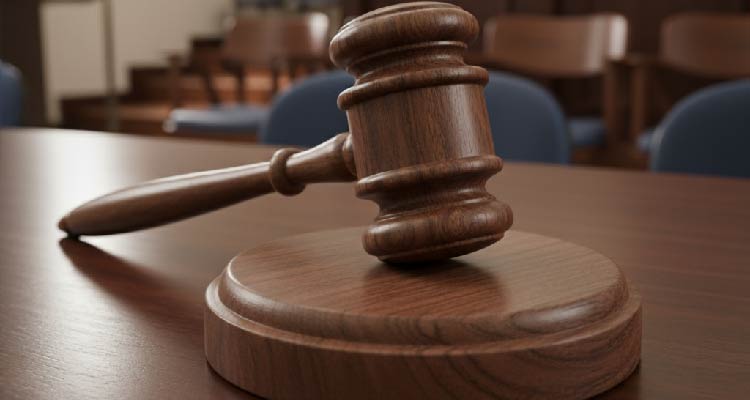 Fotografia de martelinho de tribunal