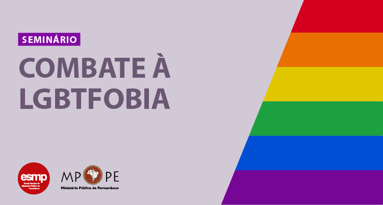 Bandeira LGBT com o texto Combate à LGBTfobia
