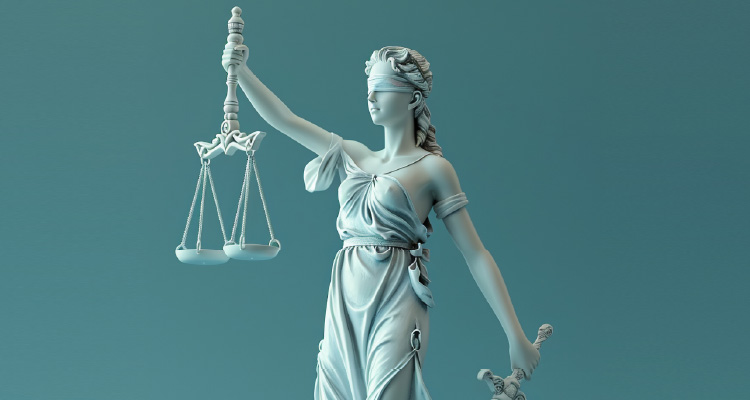 Imagem de estátua da Justiça
