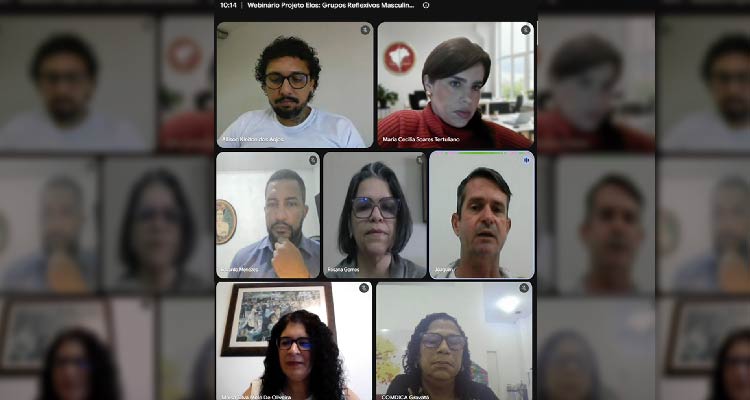 Print de tela com participantes da reunião